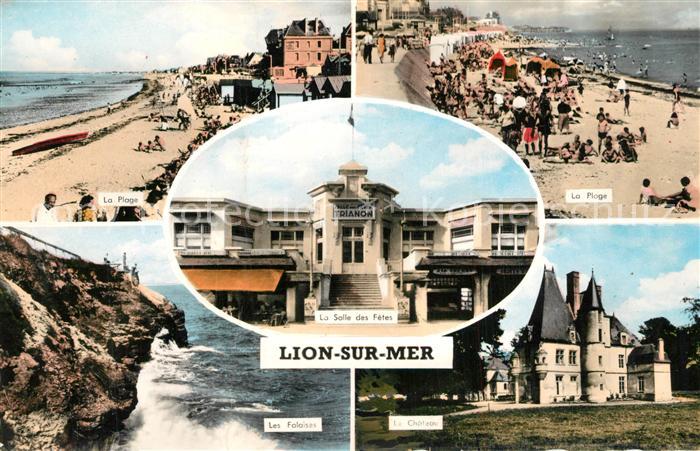 Lion-sur-Mer La Plage La Salle des Fetes Les Falaises Le Chateau