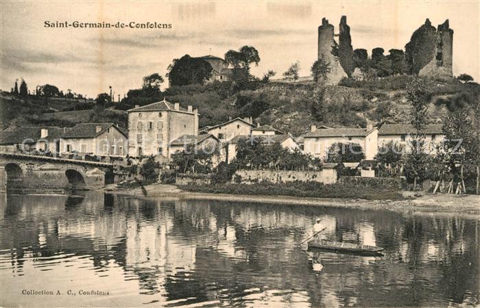 Saint-Germain-de-Confolens Bords de la Vienne Chateau Ruines
