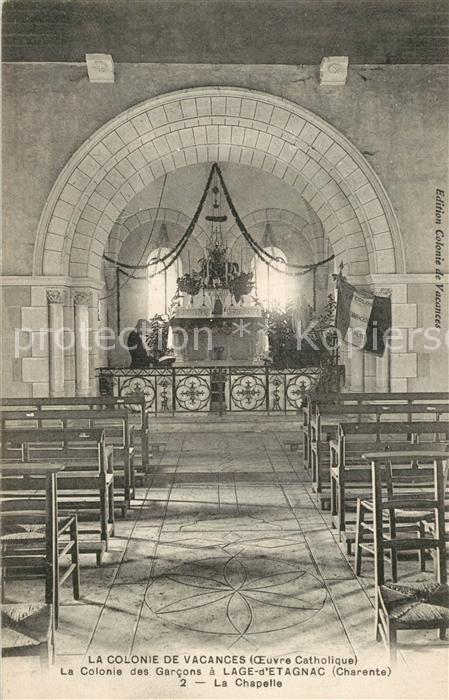 Lage d Etagnac Colonie de Vacances la chapelle intérie