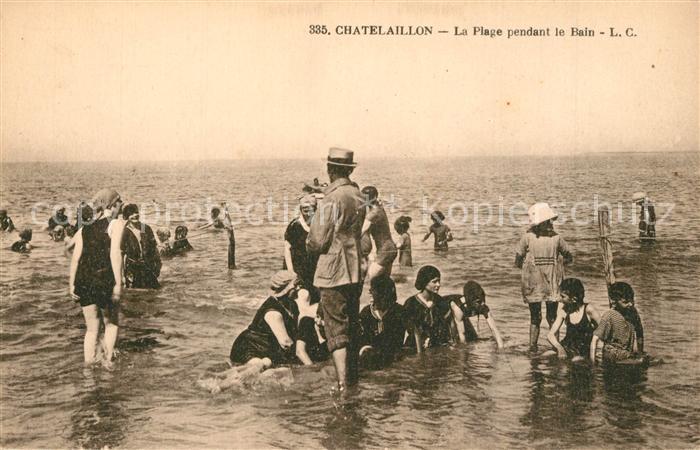 Chatelaillon-Plage La plage pendant le bain