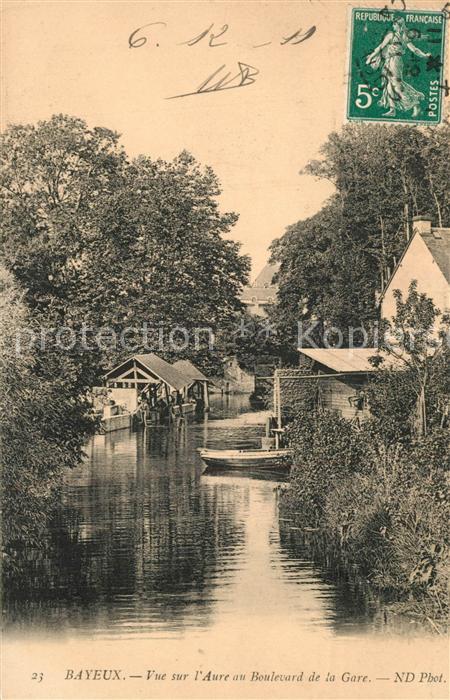 Bayeux Vue sur l'Aure au Boulevard de la Gare