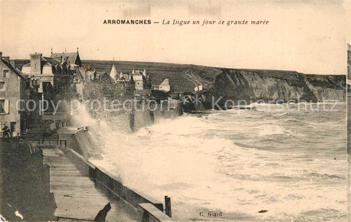 Arromanches-les-Bains La Digue un jour de grande marée
