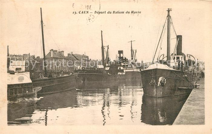 Caen Départ du Bateau du Havre