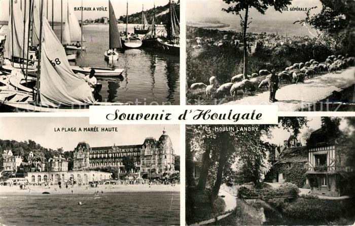 Houlgate Port Bateaux a Voile Plage Moulin Landr