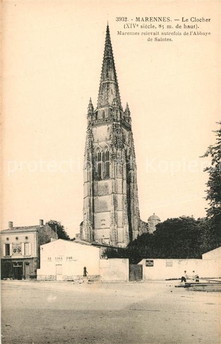 Marennes Charente-Maritime Le Clocher XIVe siècle