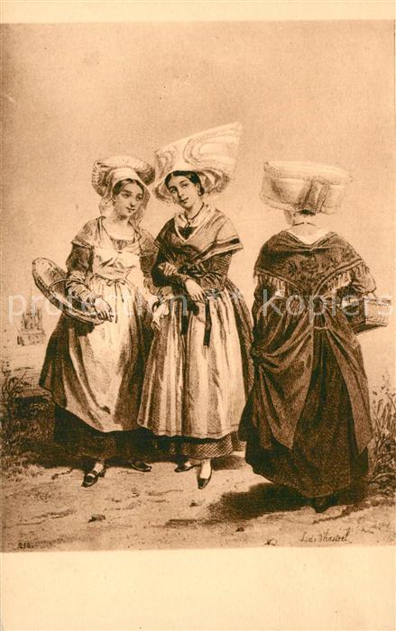 La Rochelle Charente-Maritime Costume Rochelais d autrefois Trachten Kuenstlerka