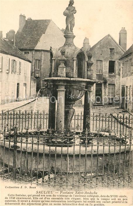 Saulieu Fontaine Saint Anjoche