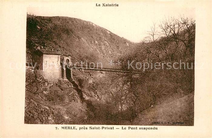 Merle-Leignec Le Pont suspendu