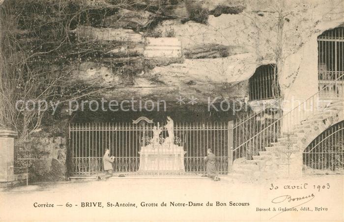 Brive Correze St Antoine Grotte de Notre Dame du Bon Secours