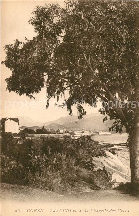 Ajaccio vu de la Chapelle des Grees