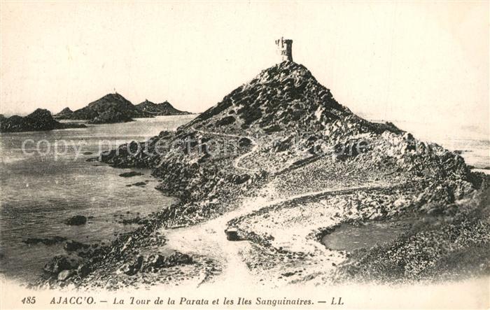 Ajaccio La Tour de la Parata et les Iles Sanguinaires