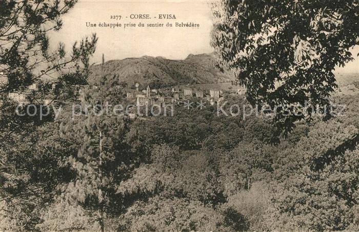 Evisa Echappée prise du sentier du Belvedere