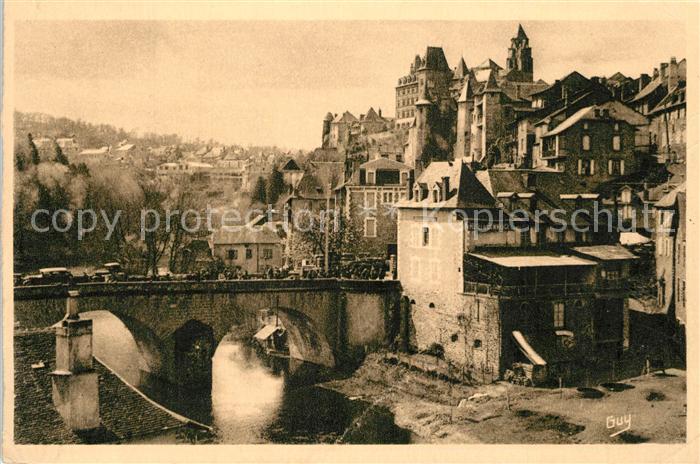 Uzerche Pont Turgot et vue Generale