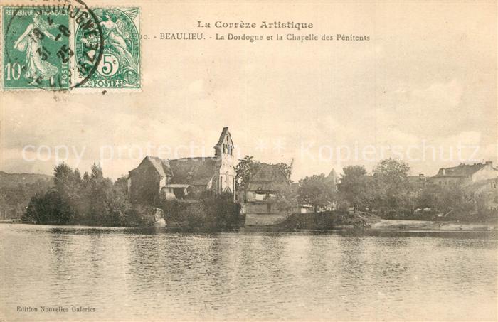 Beaulieu-sur-Dordogne La Dordogne et Chapelle des Pénitents