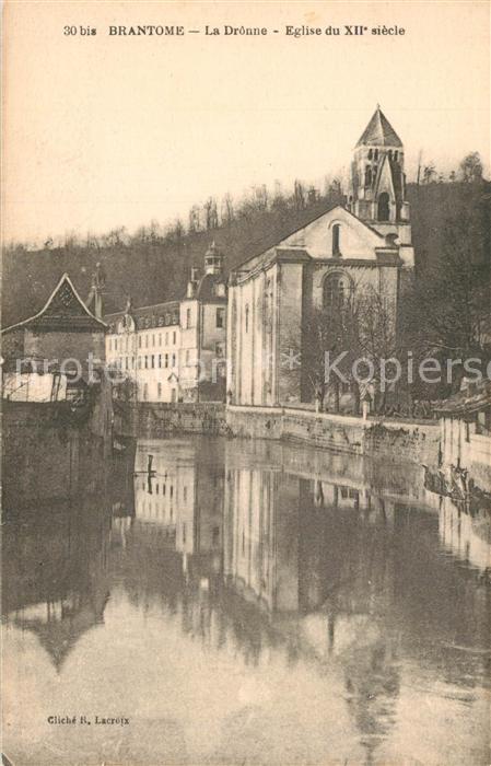 Brantome La Dronne Eglise du XII Siecle