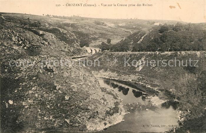 Crozant Vue sur la Creuse prise des Ruines