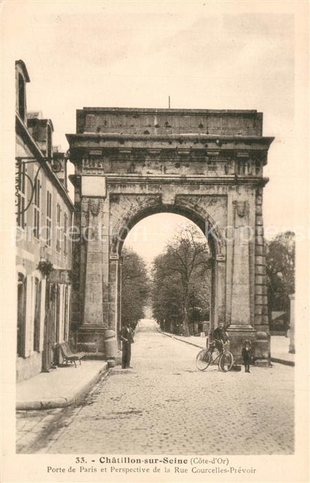Chatillon-sur-Seine Porte de Pars Perspective de la Rue Courcelles Prevoir