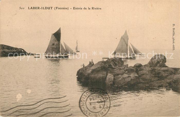 Finistere Region Laber Ildut Entrée de la Rivière Voiliers