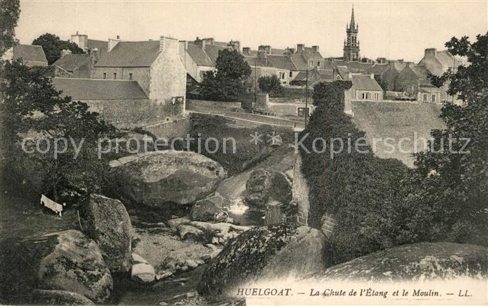 Huelgoat La chute de l'étang et le moulin