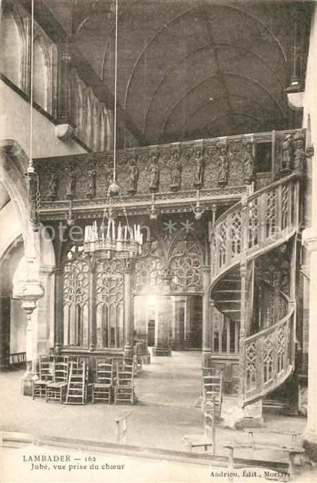 Lambader Chapelle Notre Dame Jubé vue prise du choeur