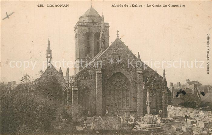 Locronan Abside de l'Eglise La Croix du Cimetière