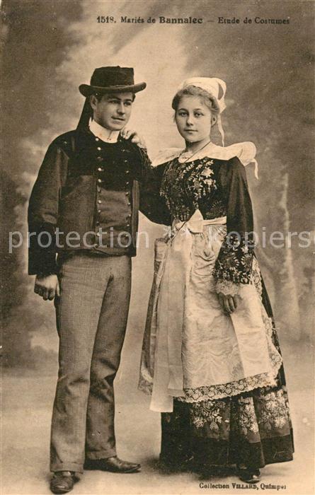 Bannalec Mariés Etude de Costumes