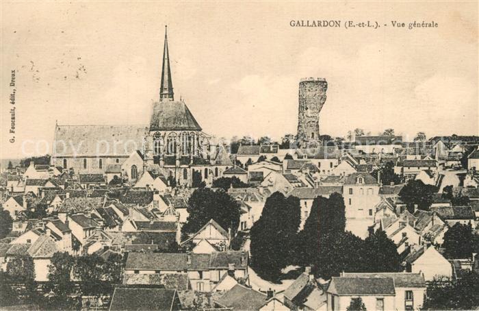 Gallardon Vue Generale Eglise Tour