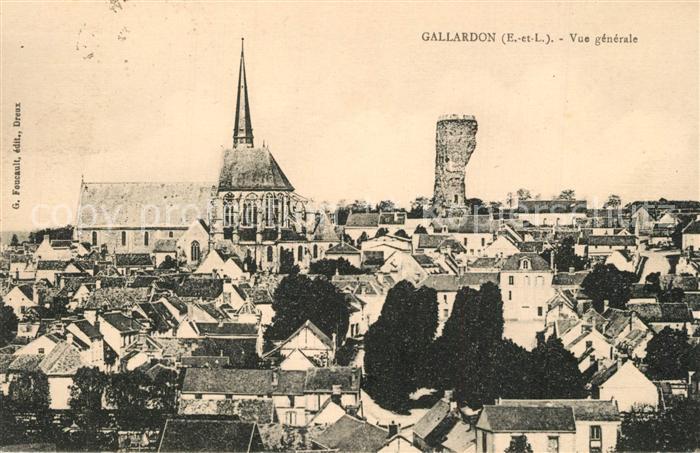 Gallardon Vue Generale Eglise Tour