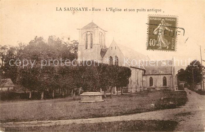 La Saussaye Eglise et son puits antique
