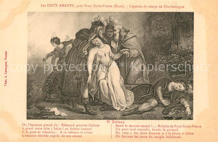 Pont-Saint-Pierre Les Deux Amants Légende du temps de Charlemagne Ve Tableau Pei