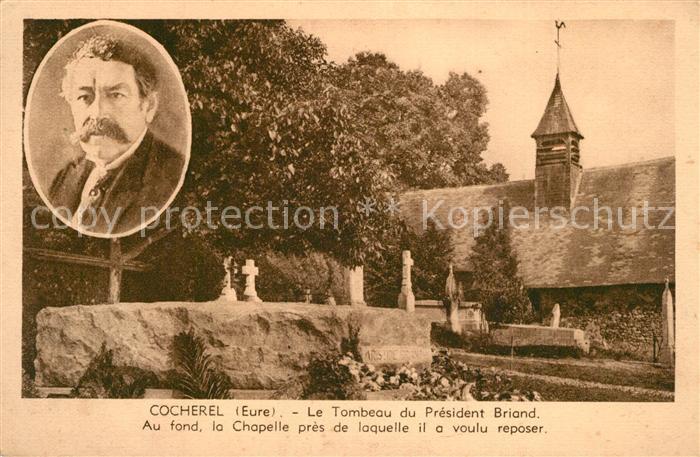 Cocherel Tombeau du President Briand Portrait Chapelle