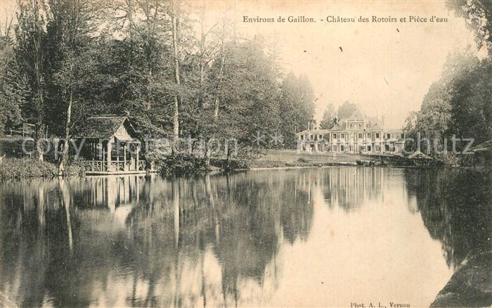 Gaillon Chateau des Rotoirs et pièce d eau