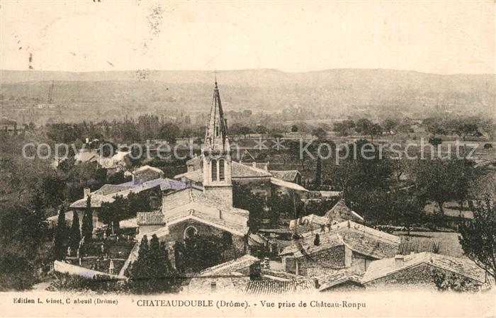 Chateaudouble Drome Vue prise du Chateau Ronpu