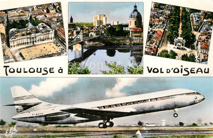 Toulouse Haute-Garonne Vol D`oiseau Flugzeug Br?cke Capitole
