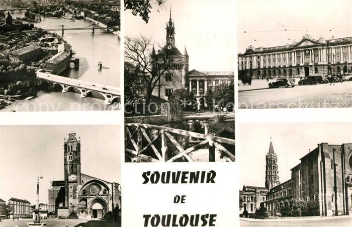 Toulouse Haute-Garonne Fliegeraufnahme Garonne Donjon du Capitole Basilique Sain