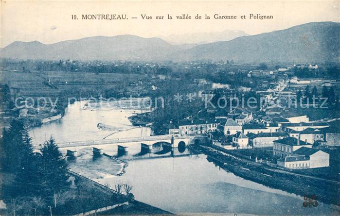 Montrejeau Haute-Garonne Fliegeraufnahme Vallee de la Garonne et Polignan