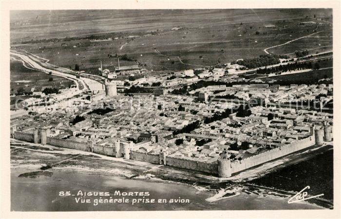 Aigues-Mortes Gard Fliegeraufnahme