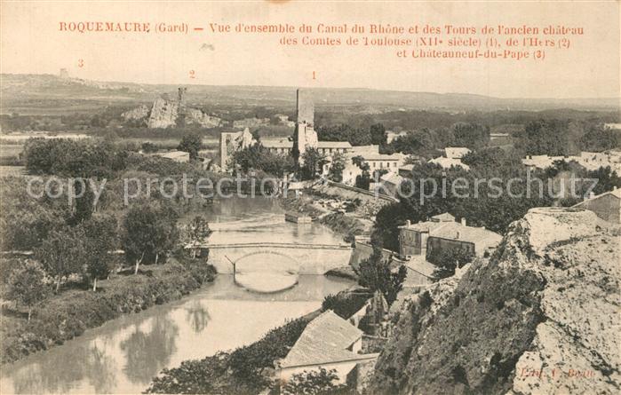 Roquemaure Gard Canal du Rhone