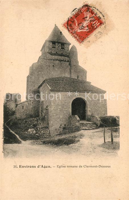 Agen Lot et Garonne Eglise romane de Clermont-Dessous