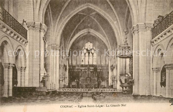Cognac Charente Eglise Saint Leger La Grande Nef
