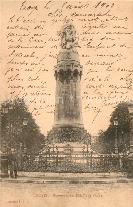 Troyes Aube Monument des Enfants de l'Aube