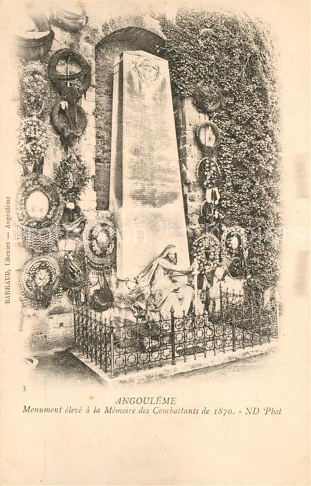 Angouleme Monument eleve a la Memoire des Combattants de 1870