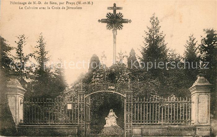 Sion Praye Pelerinage de Notre Dame de Sion Le Calvaire avec la Croix de Jerusal