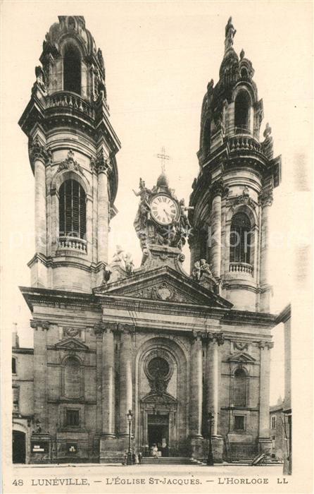 Luneville Eglise St Jacques l Horloge