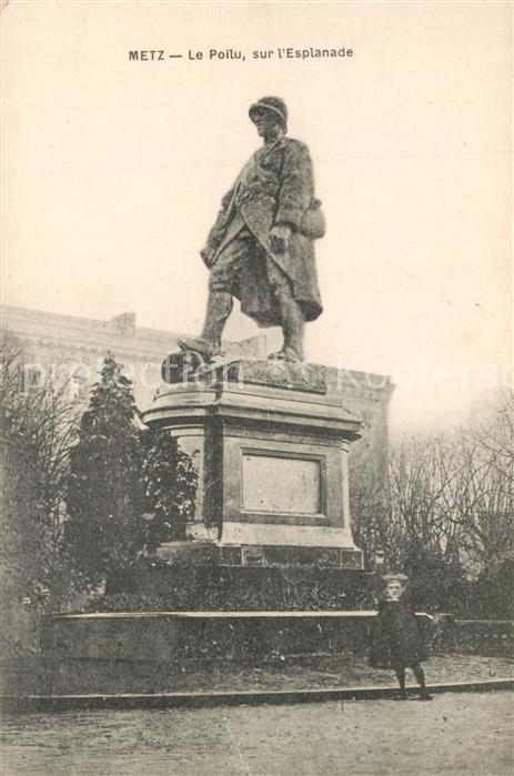Metz  57 Moselle Le Poilu sur l'Esplanade