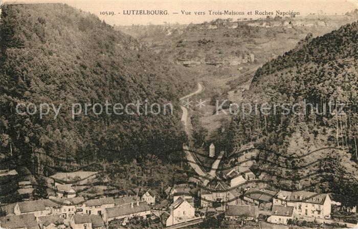 Lutzelbourg Vue vers Trois Maisons et Roches Napoleon