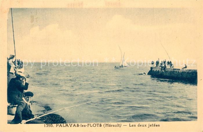 Palavas-les-Flots Herault Les deux jetees