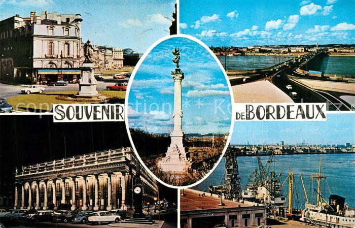 Bordeaux Place et Allees de Tourny Pont de Pierre Monument des Girondins Grand T