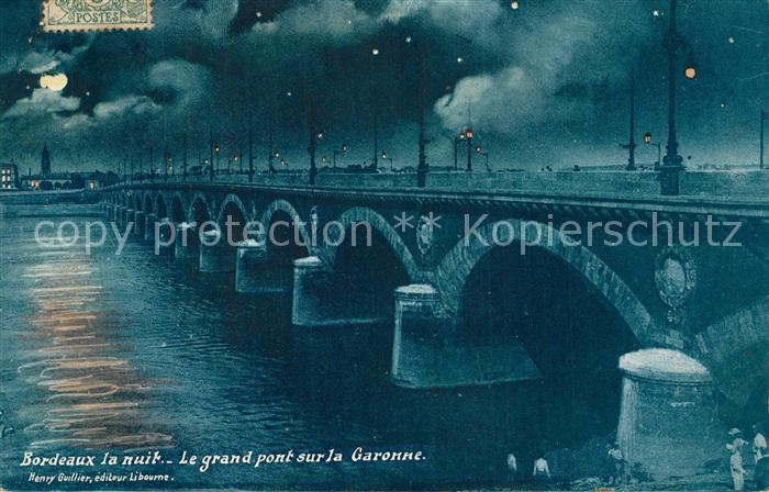 Bordeaux Le grand pont sur la Garonne