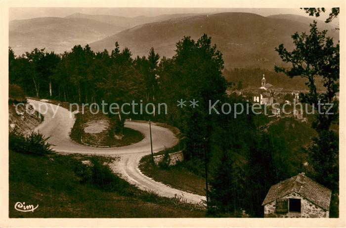 La Salvetat-sur-Agout Vue generale et un lacet de la route